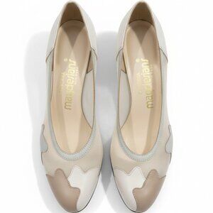 Vintage California Magdesians Women’s Mesh Leather Patchwork Wedge Heels Size 6M